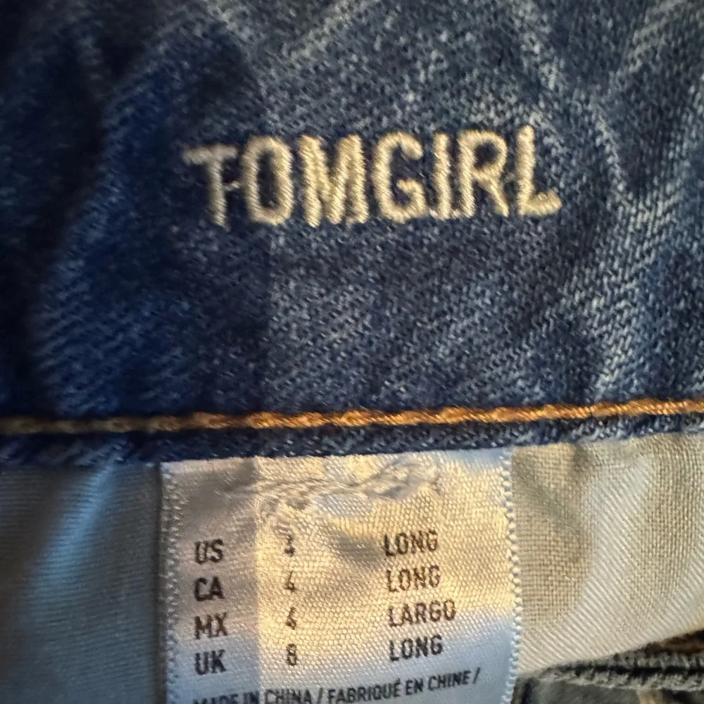 Vtg Y2K American‎ Eagle Tom Girl Patchwork Jeans 4 Grunge Edgy Festival Low Rise